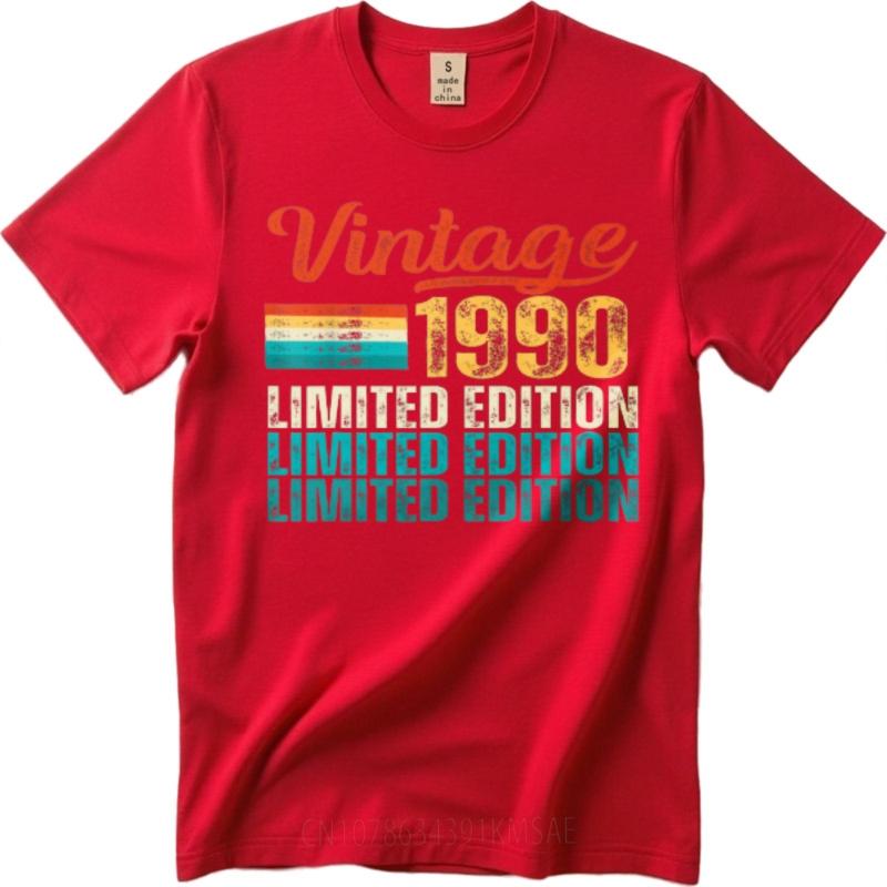 Unisex Tshirt Breathable For man summer tshirt Vintage Vintage 1990 Limited Edition Trendy Women Top tees Trendy Tshirt S
