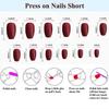 48 Pcs Glossy Press On Nails, Medium Stiletto Fake Nails, False Nails With Glue