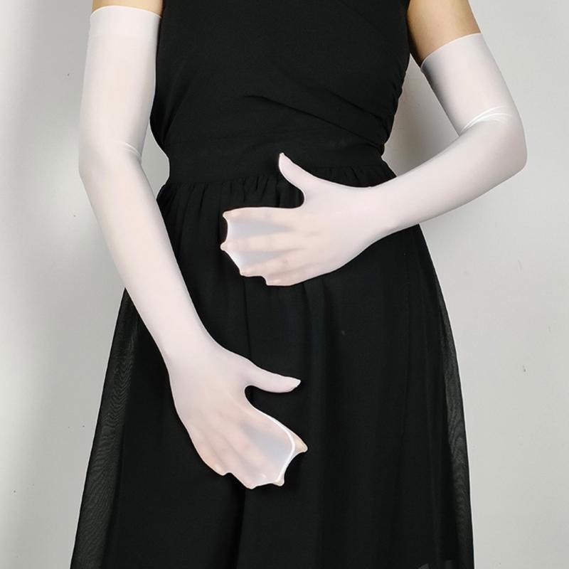 Ultradünne Handschuhe für Frauen und Mädchen für Themenpartys, angenehm zu tragen, elastische Tüll-Langhandschuhe für den Sommer