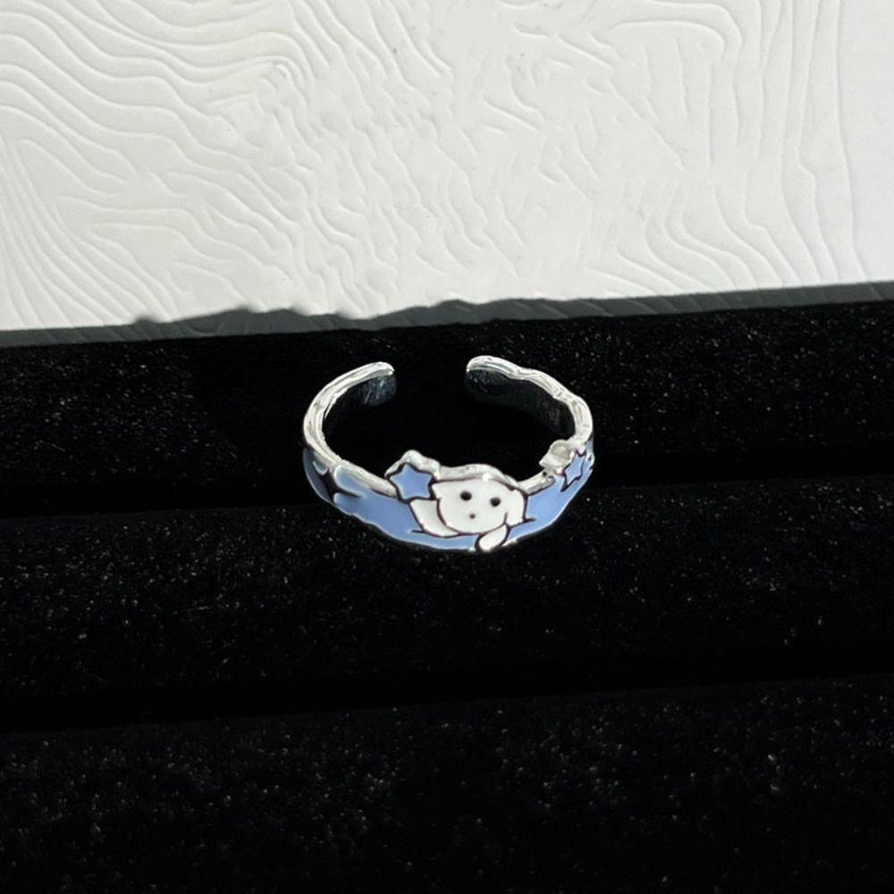 Zinc Zinc Alloy Couple Star Rings Puppy Valentine's Day Gifts Trendy Lovers Ring Lovers