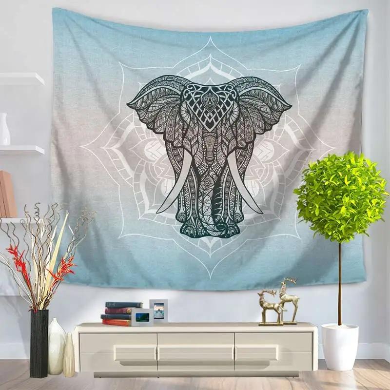 Retro Elephant Painting Hanging Cloth Home Wall Decoration Tapestry Office Living Room Tapestry