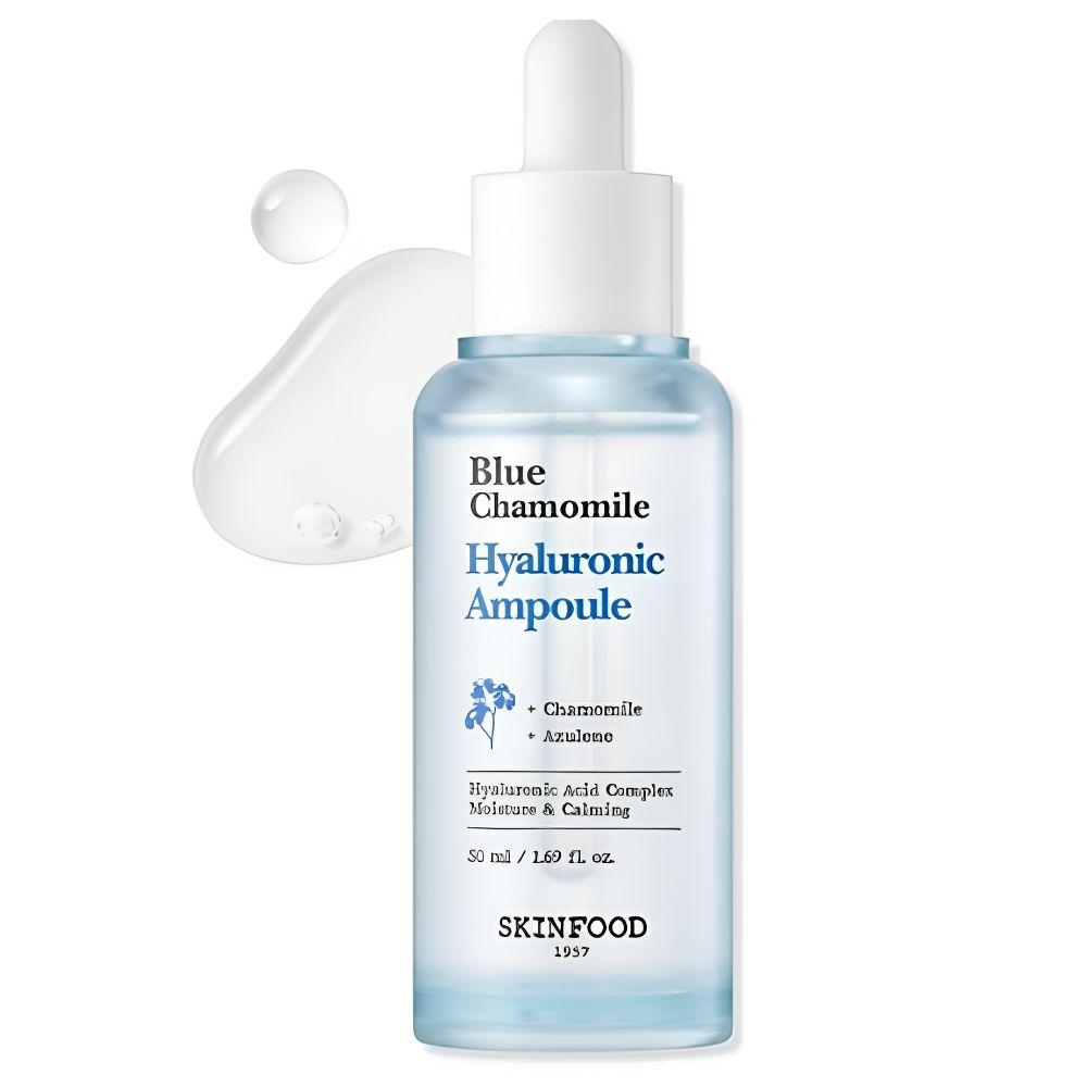 Skinfood Blue Chamomile Hyaluronic Ampoule Deep Hydrating Soothing Face Serum 50ml