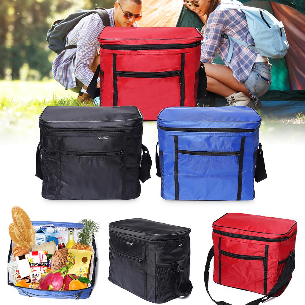 Buy Thermal Outdoor Cooler Lunch Box Insulated Picnic Bag Camping Hiking Portable Large Capacity