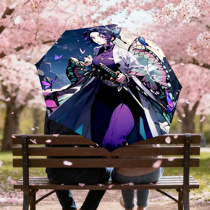 1PC Butterfly Wings Automatic Open/Close Umbrella with Windproof, 8-Rib Sturdy Canopy, Durable Ribs, Fashionable Design, 1313A