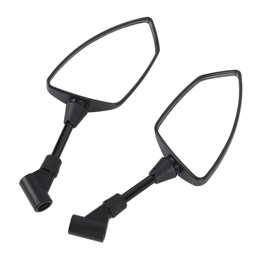 Universal Motorcycle Rear View Mirrors Shatter Proof 360 Deg Adjustable Wide View with M8 M10