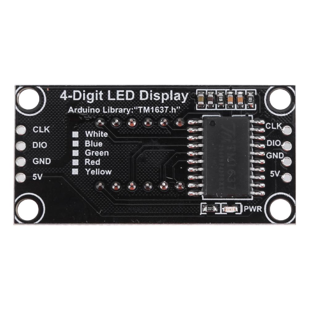 

4-Digit Tube Clock Module 0.36in TM1637 LED Board Multicolors Digital Display Module Display Time Clock Indicator for Arduino зелений