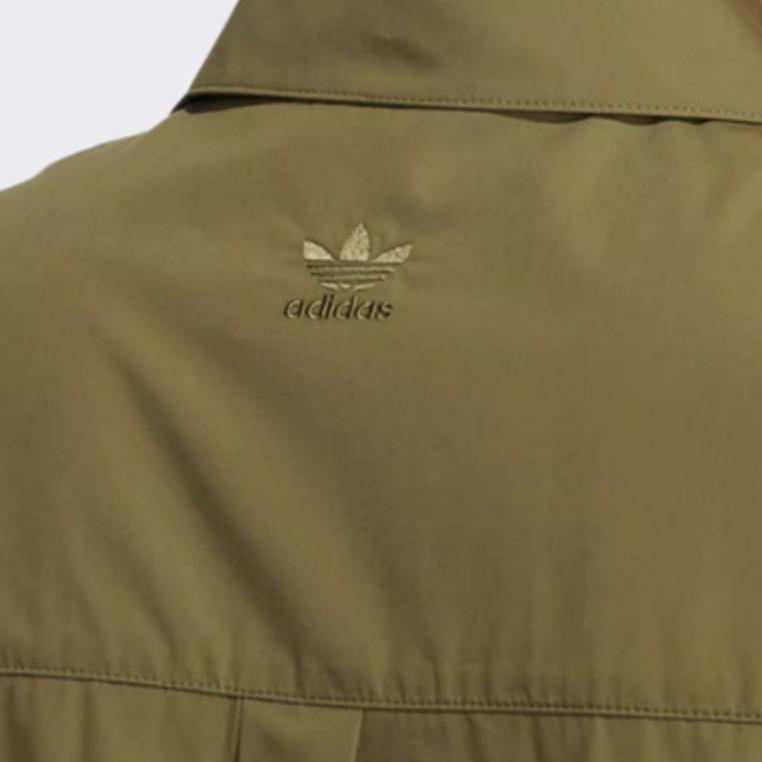 Adidas Originals Speed Shirt Long Sleeve Moisture Wicking Casual Polo Men Shirts Olive HU1232