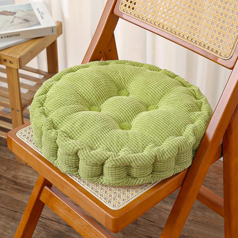 Thickened Tufted Seat Cushion Solid Color Sofa Cushion Seating Pillow Floor Cushion  Student