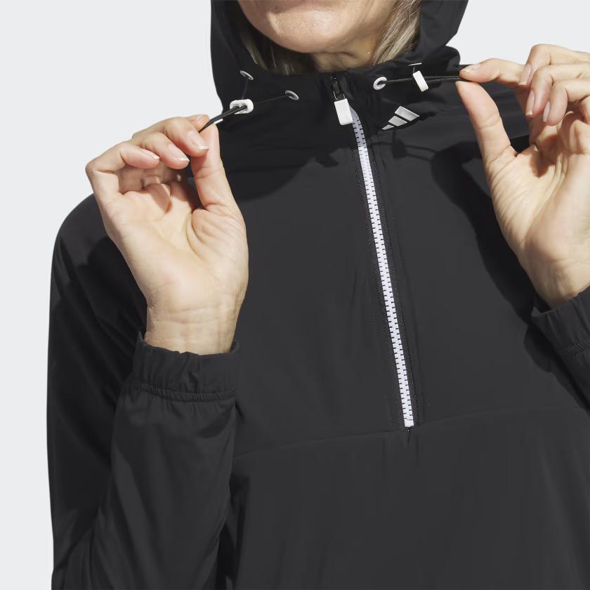 Adidas Ultimate365 Tour Wind.Rdy Fleece Hoodie Solid Logo Hooded Long Sleeve Jacket Women Jacket Black IK7189