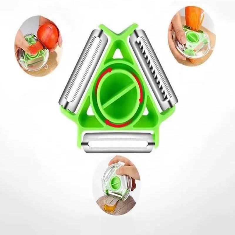 1 STÜCK 3 in 1 Multifunktionaler Rotierender Schäler Messer Obstschäler Obstmesser Reibe Haushalt Kartoffelschäler Artefakt Küchenwerkzeug