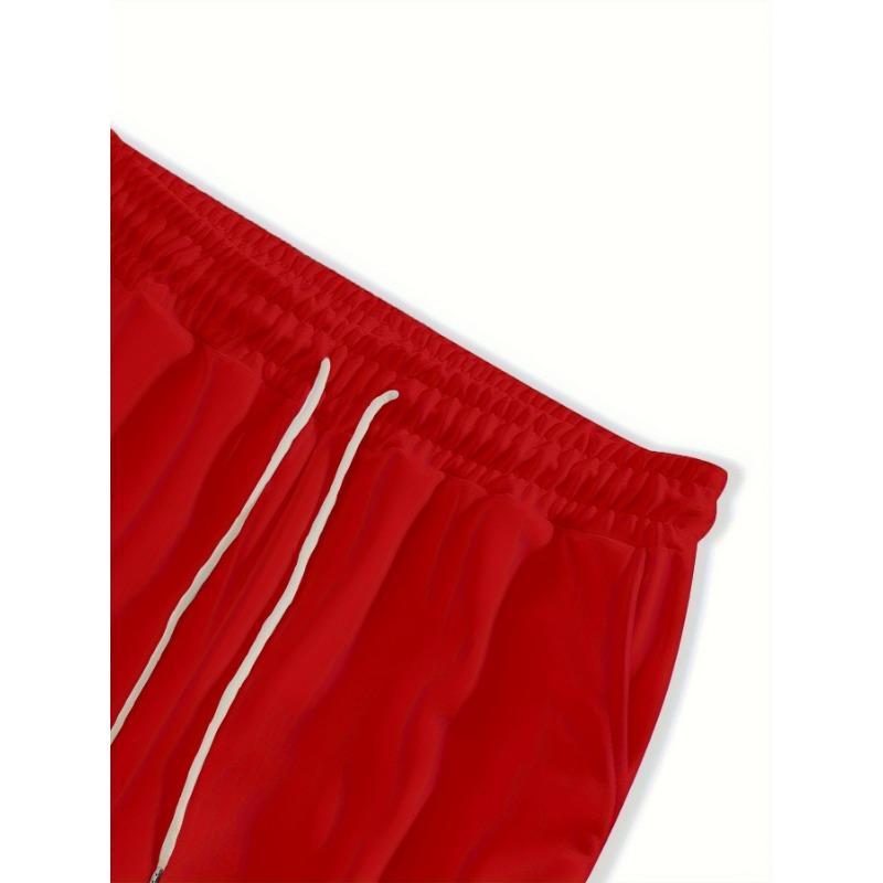 Men's Casual Pants New Sports Buttoned Colour Block Trousers Stylish