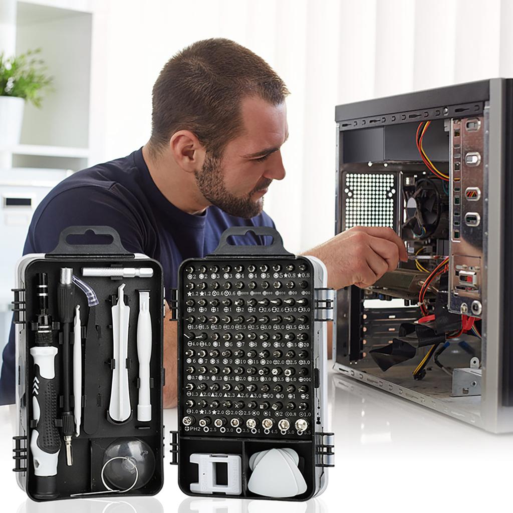 115 in 1 Precision Screwdriver Set Carbon Steel Disassembly and Repair Tools for Household Appliances Repair Needs
