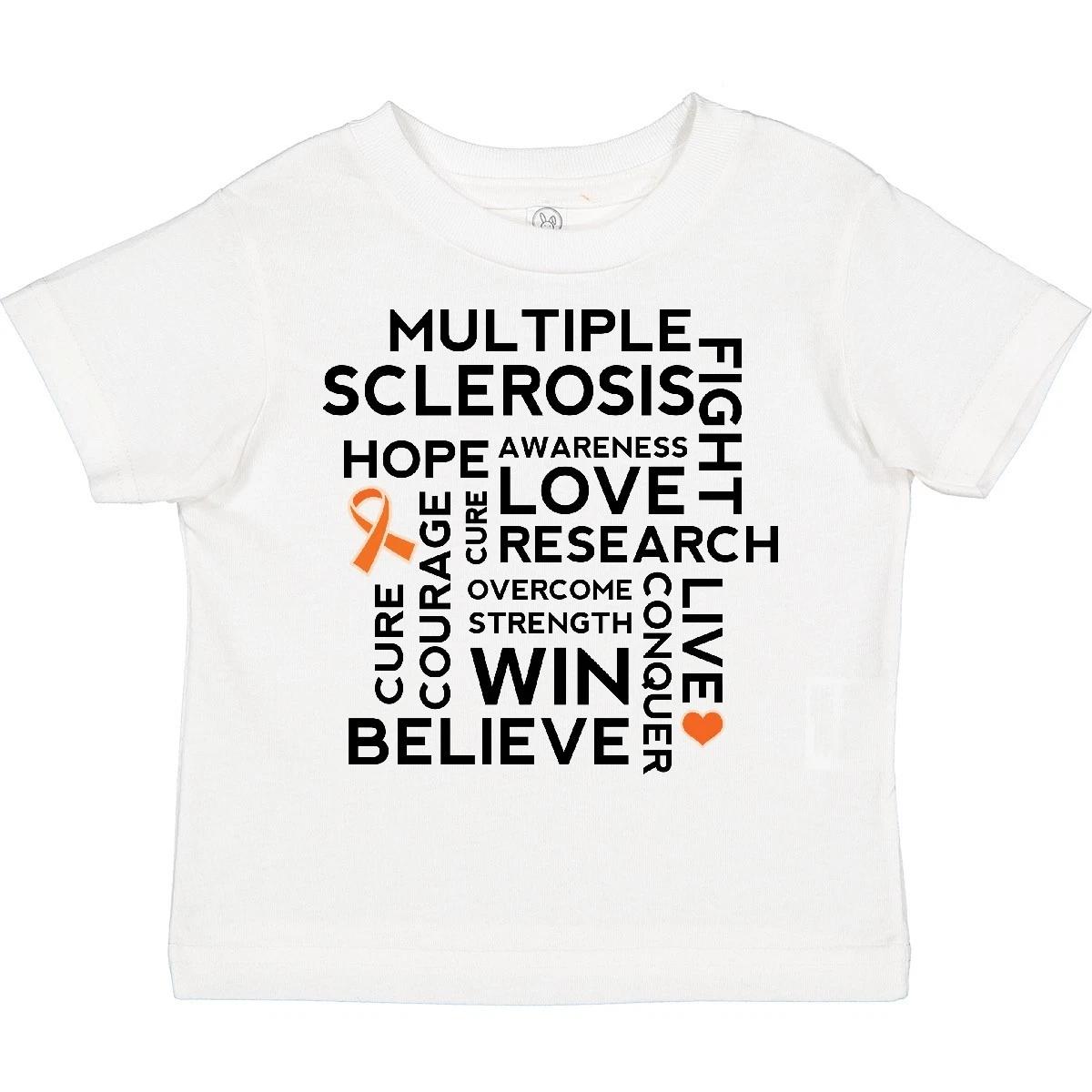 Inktastic Multiple Sclerosis MS Awareness Walk Toddler T-Shirt M S Support Word 110