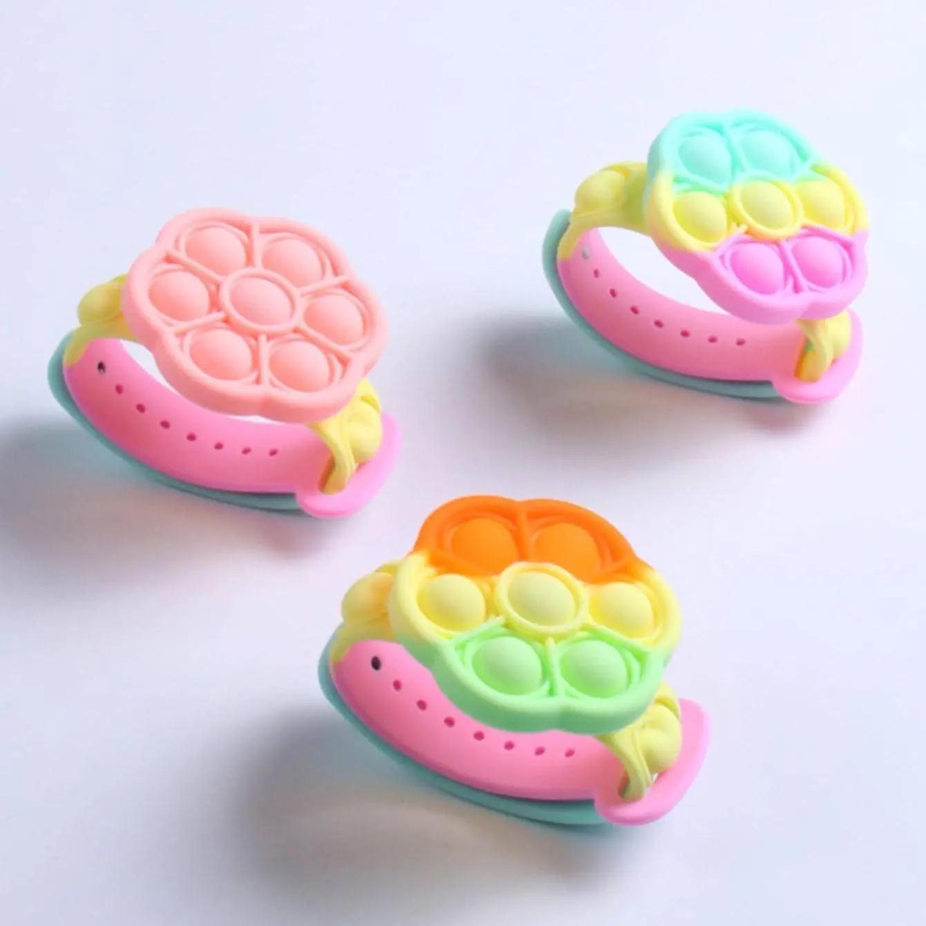 

1PC-Pop Bracelet Bubble Fidget Toys Pack Adjustable Silicone Bracelet Pop Toy, Pop Squeeze Toys Stress Relief Hand Finger Pop To помаранчевий