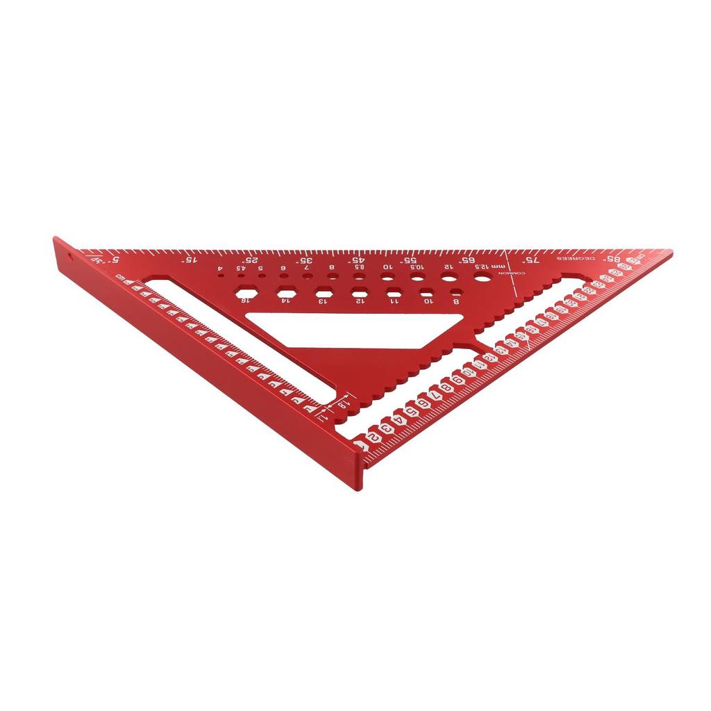 Aluminum 12in Woodworking Square Angle Measuring Tool with Dual Scale for Precision Marking and Angle Finding in Woodworking