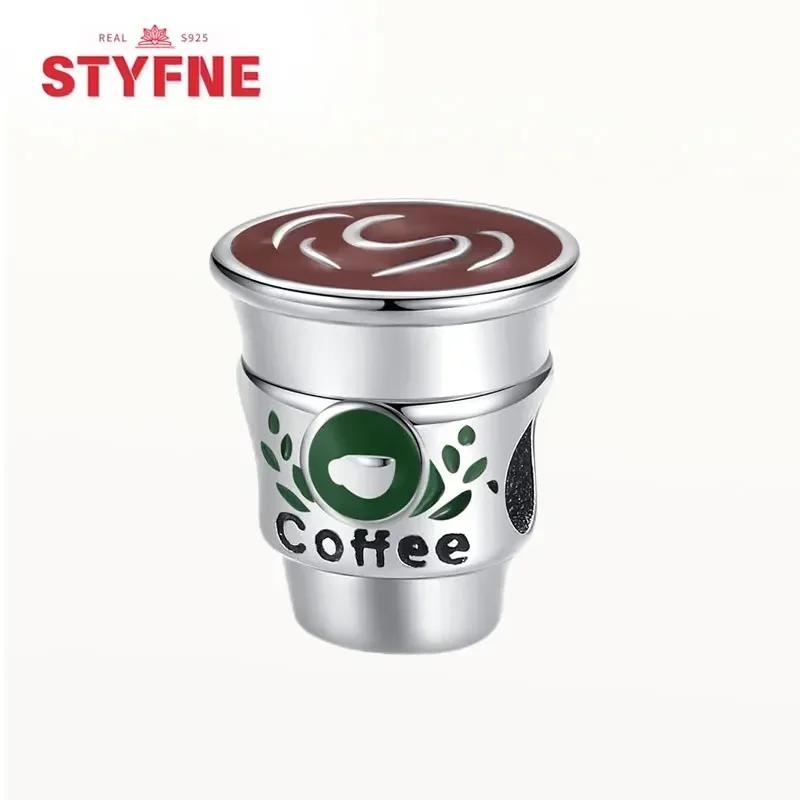 Coppermoe Paw Coffee Cup Beads Pendant Fit Charmscopper Original Bracelet For Women Fine Jewelry Diy Gifts