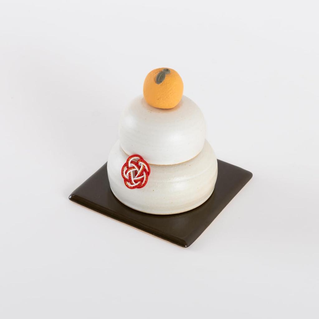 Shujishi Made In Japan New Year Decoration New Year Ornament Entrance Kagami Mochi Mashiko Ware Mashiko Ware Kagami Mochi MSK-KGM-02