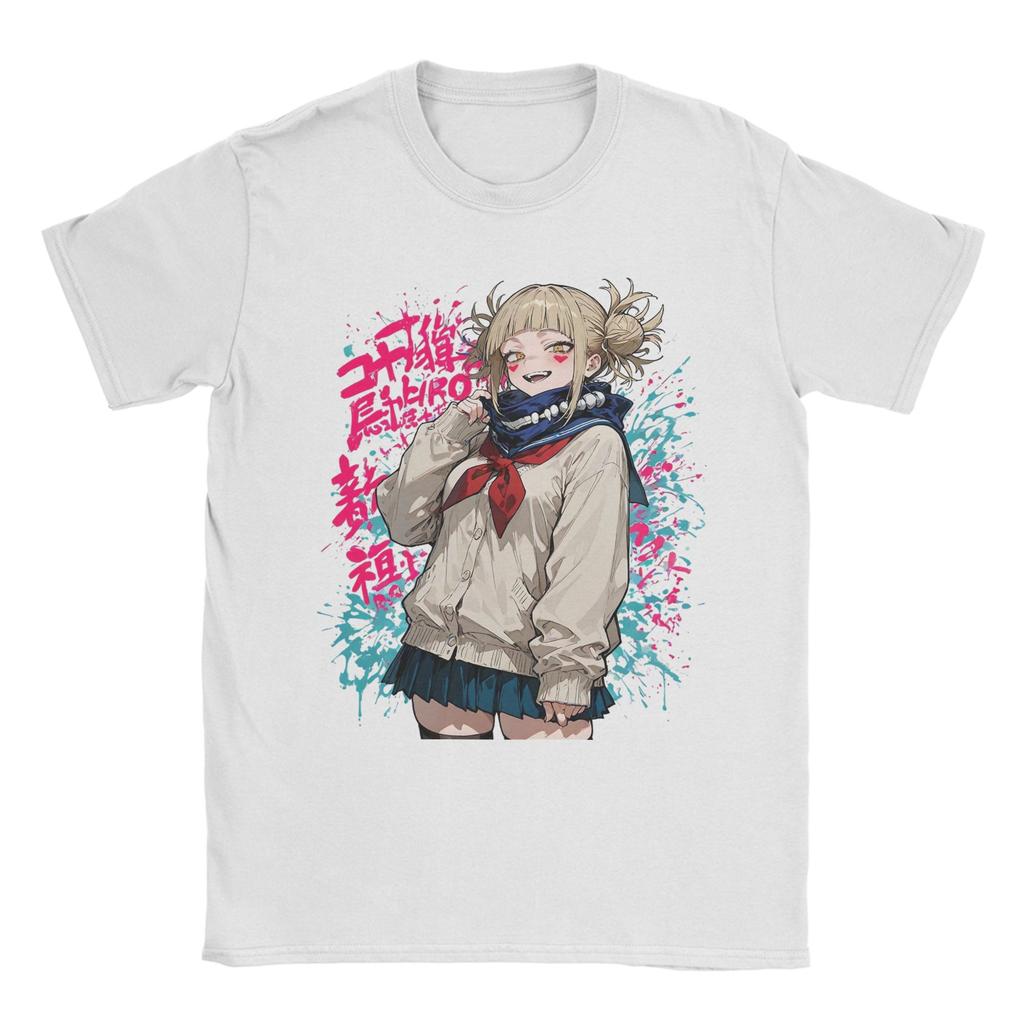 Himiko Toga My Hero Academia Trending TShirts Sweet Smile 100 Cotton Tshirt for Male Awesome Big Size Short Sleeve Clothes