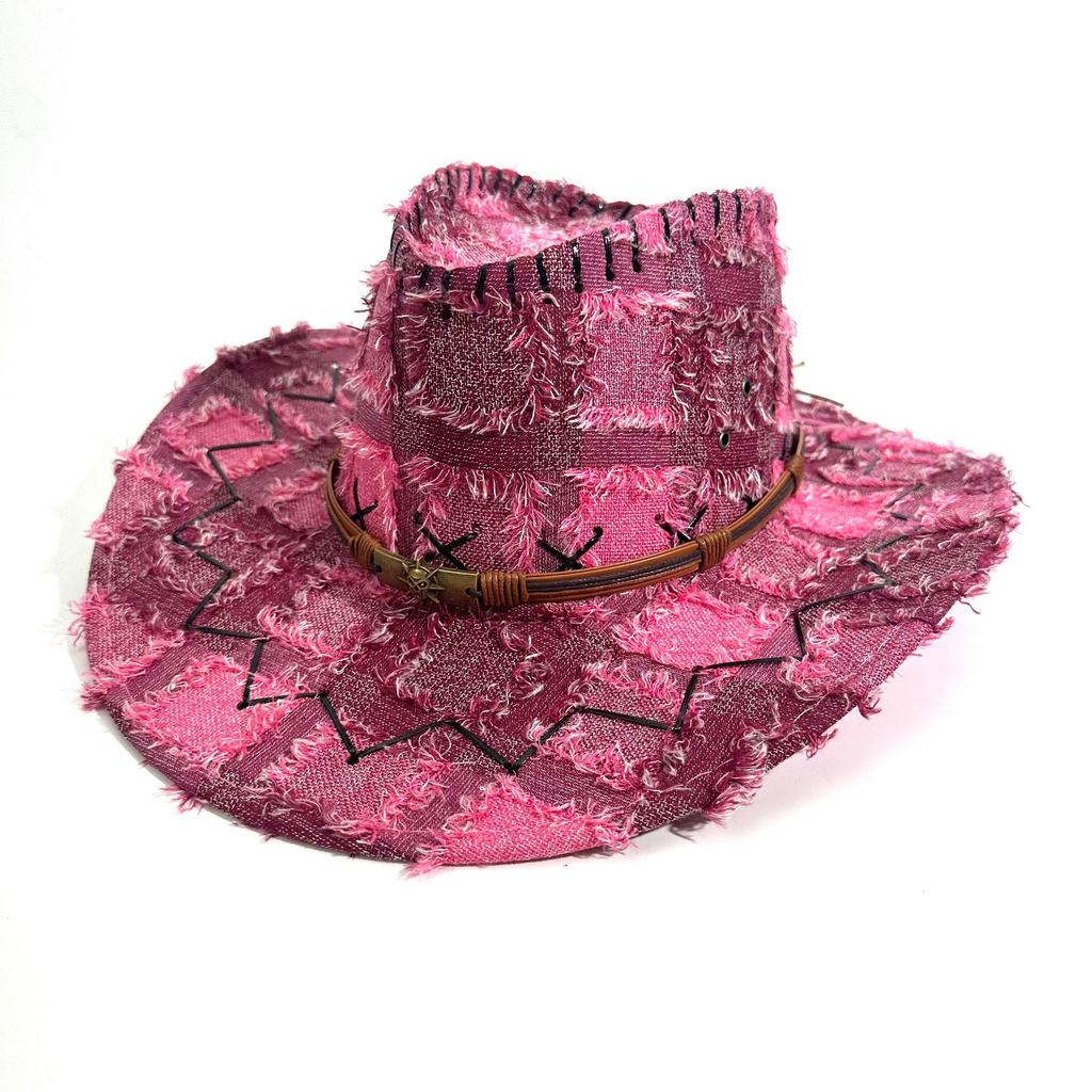 Vintage American Western Cowboy Hat Men And Women Outdoor Travel Sun Protection Sun Hat Big Edge Ethnic Style Jazz Hat