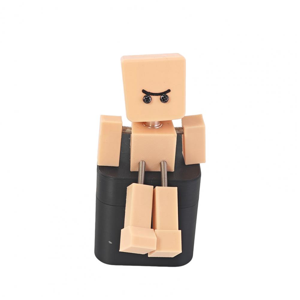 Shaking Feet Doll 3D Printed Shaking Man Figurine Battery-Free Physics-Driven Rocking Decor with 12 Expressions for Car Dashboar