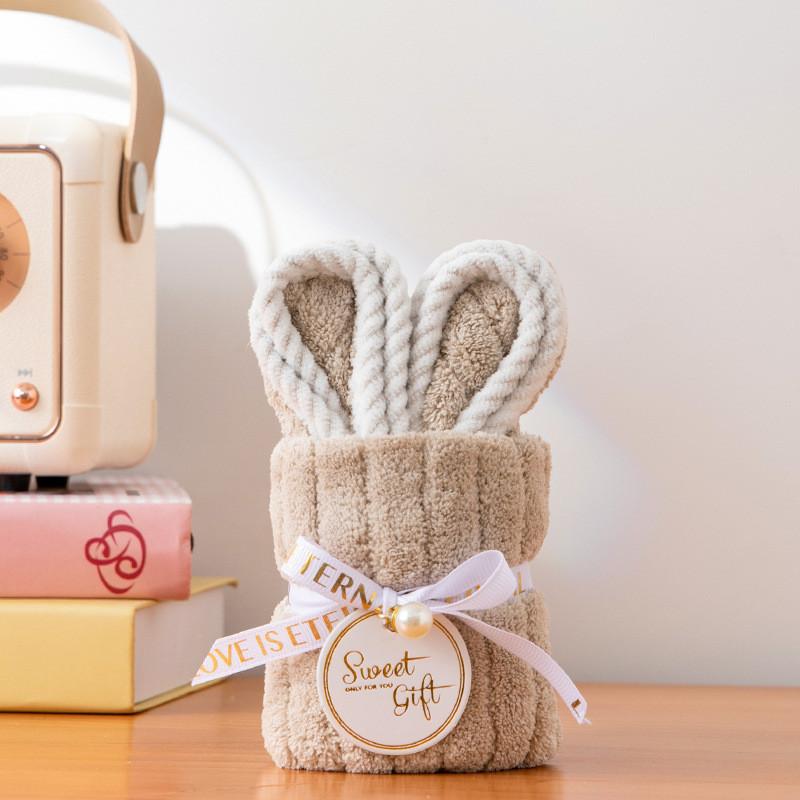 Baby Bear Hand Towel With Soft Coral Fleece For Wedding Favor And Party Decor