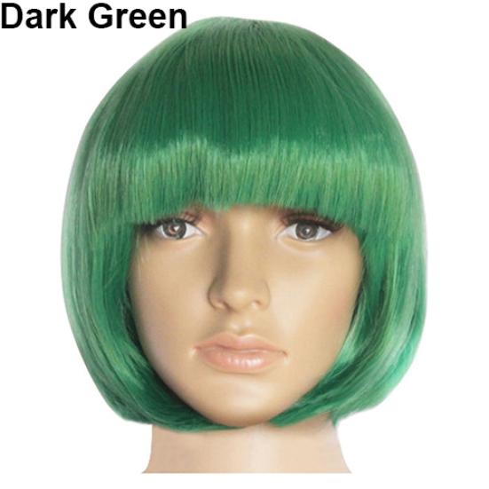 Dámské módní krátké rovné vlasy plné cosplay párty bob účes večerní párty