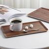 Black Walnut Tray Rectangular Solid Wood Cake Bread Tray Afternoon Tea Coffee Snacks Storage Tray Kitchen Accessories