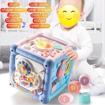 Bebek Çok Fonksiyonlu Altıgen Oyuncak Piyano Davul Yapboz Erken Masa Oyunu Eğitici Müzik Oyuncak