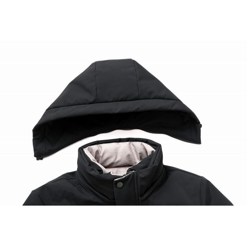 New Men's Long Down Jacket Can Be Removed From The Inner Liner, Lively Face, Middle-aged Dad's Suit Winter Clothes, Turn Collar