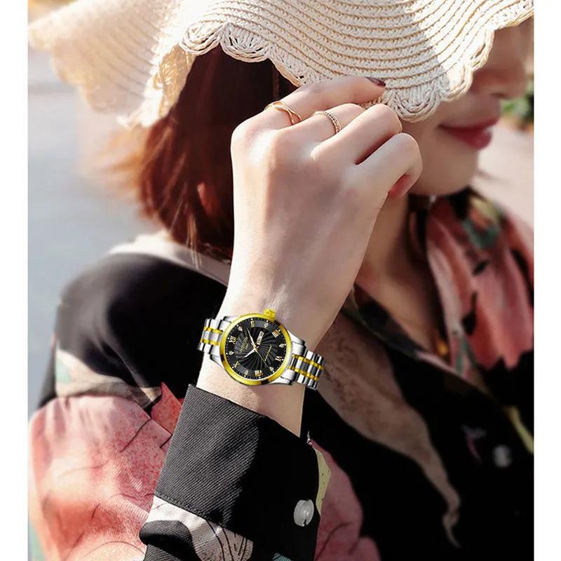 Damen Nische Licht Luxus Damen Neue Temperament Vollautomatische Quarz Damenuhr