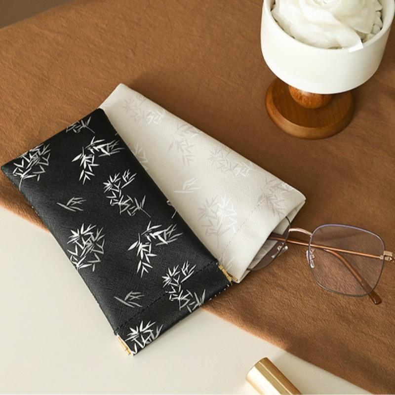 1Pcs Soft Leather Reading Glasses Bag Case Waterproof Sunglasses Glasses Pouch Simple Eyewear Storage Bags Eyewear Accessories