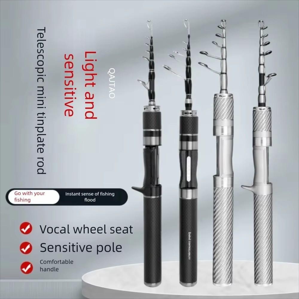 UL Carbon Telescopic Fishing Rod Portable Spincast Fishing Reel Fishing Rod Set Salt Water