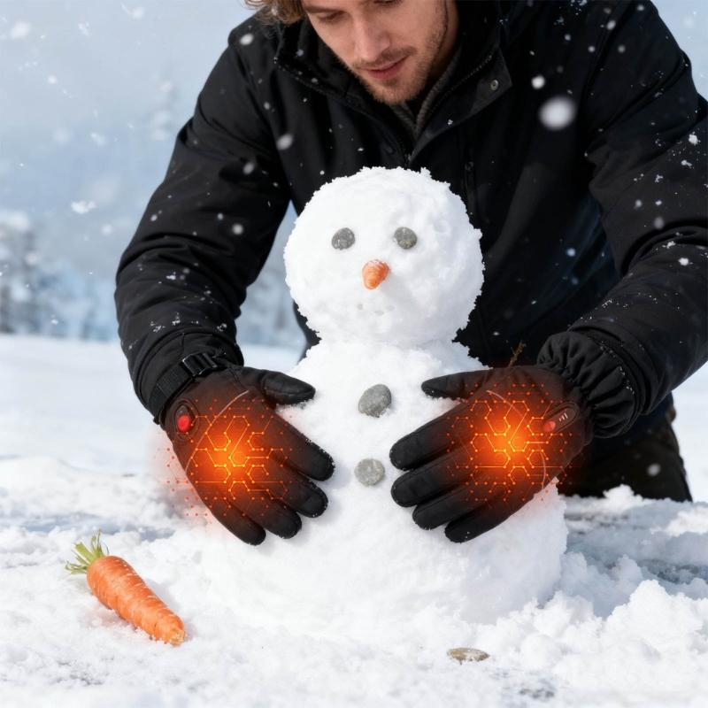 Winter Heated Gloves Waterproof Cold Weather Outdoor Sports USB Powered