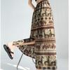 Summer Women Vintage Designer Print Animal Elastic Long Maxi Skirt For Lady