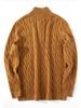 Herren Dicker Wollmischungs-Henley-Pullover - Warmer Zopfmuster-Strick im Old Money Stil (Herbst/Winter Sale)