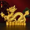 Brass Copper Dragon Ornament Hanlong Five-clawed Hundred Wealth Home Living Room Decor