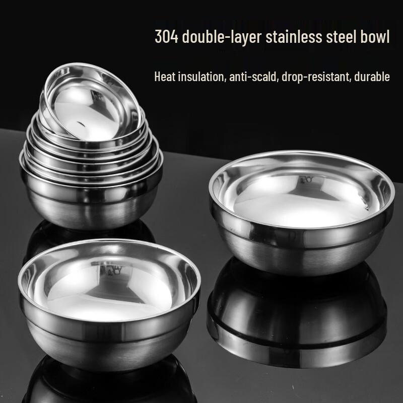 304 Stainless Steel Double-Layer Insulated Bowls
