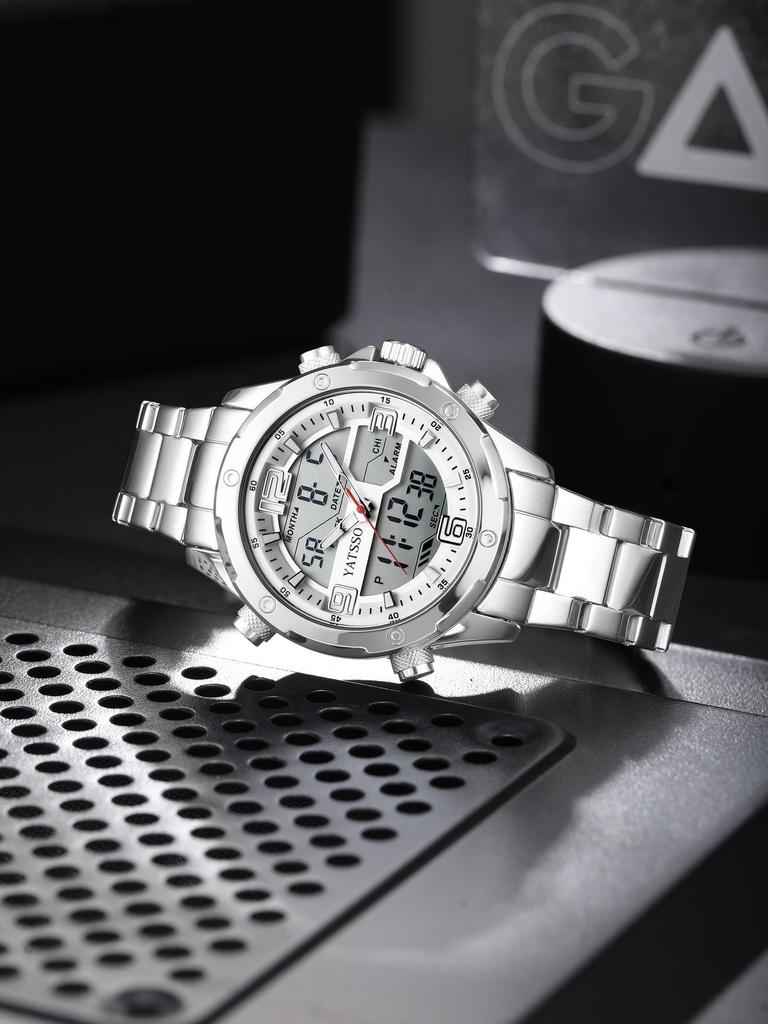 Men's Waterproof Luminous Quartz Analog-Digital Sport Watch