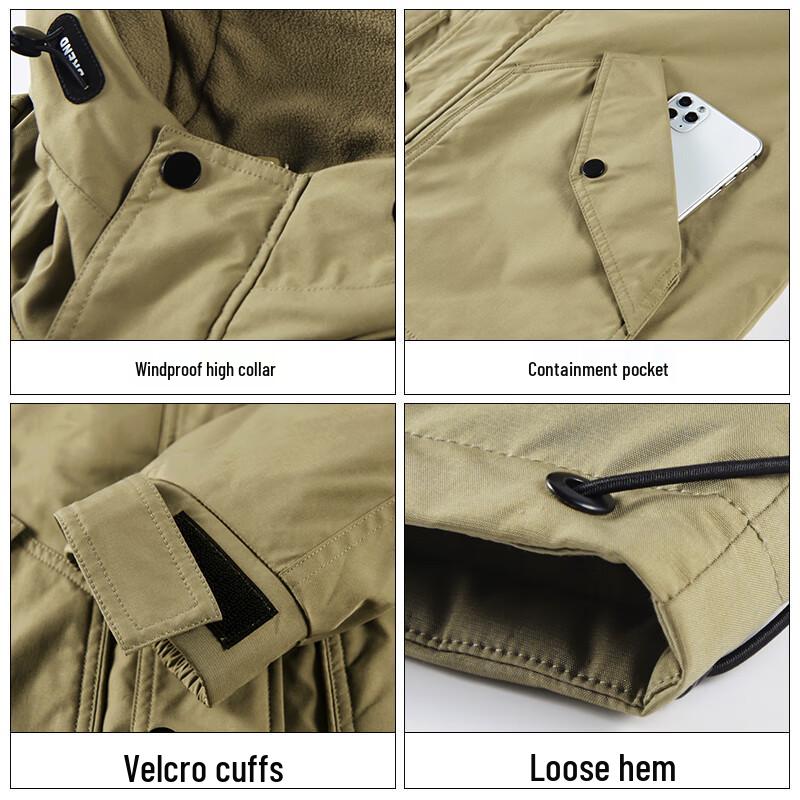 JEEP Men's Hooded Workwear Padded Winter Jacket