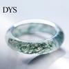 Minimalistischer Fingerring Faux Natürlicher Moosachat Ring, Falscher Edelstein Statement Heilstein Naturinspirierter Schmuck für Männer Frauen