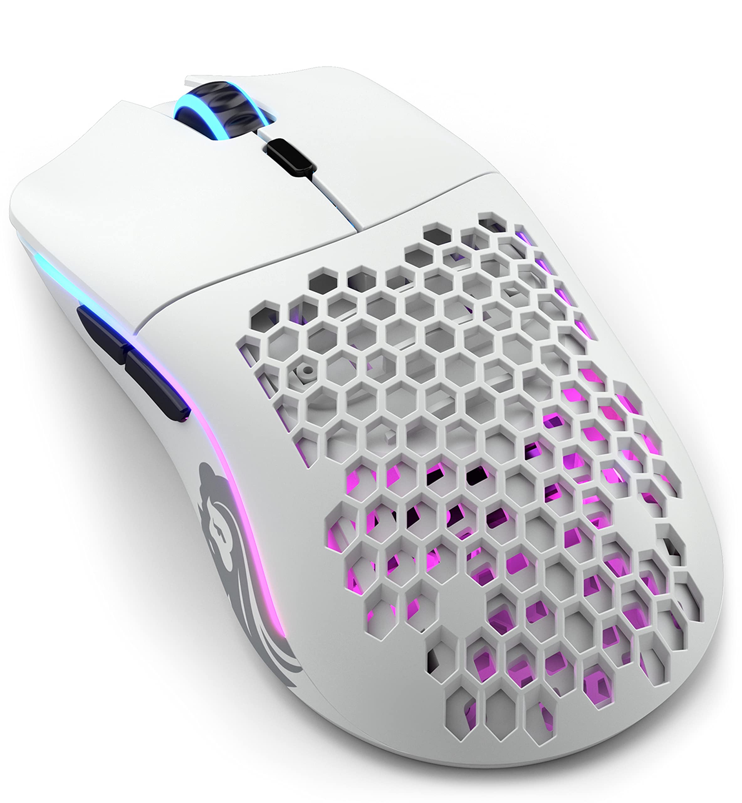 

Glorious PC Gaming Race Glorious Model o Wireless Gaming RGB Gaming 6 Programmable Buttons Mouse, White, Illuminated, Lightweight, Mouse, (69g)