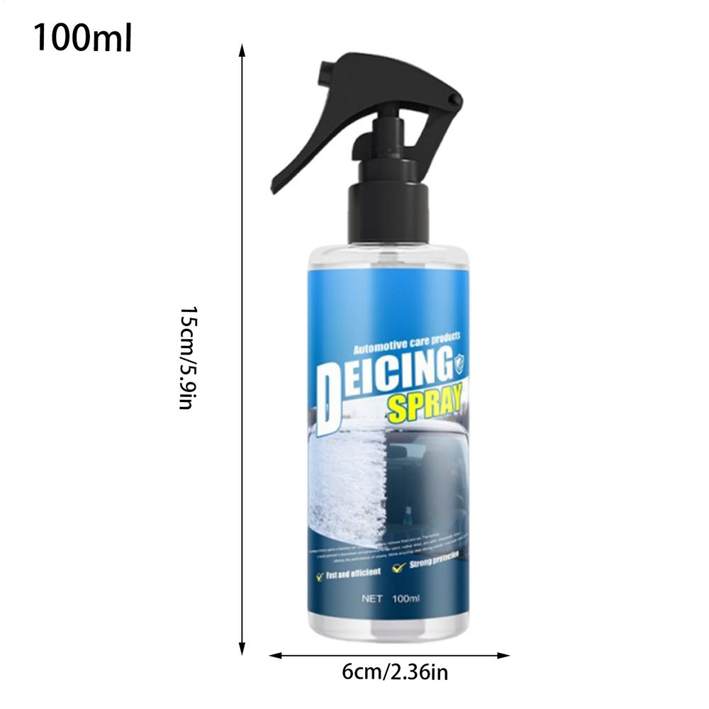 100ml Car Windshield Deicer Spray Fast Acting Ice Remover Instant Melting for Frost & Snow on Auto Truck SUV