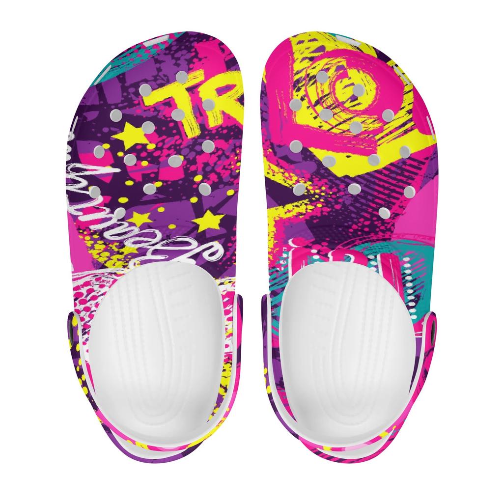 Printed Garden Shoes EVA Clogs Women Men Lightweight Breathable Slip On Beach Pool Bathroom Home Summer Sandals Daily Sandals