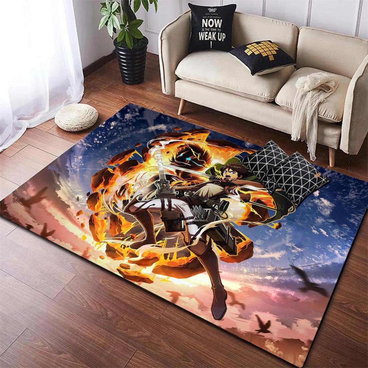 

Fashion A-attack on T-titan Carpet Non-Slip Area Rugs for Living Room Bedroom Kitchen Floor Mat Birthday Gift Poster Mat 40x60cm