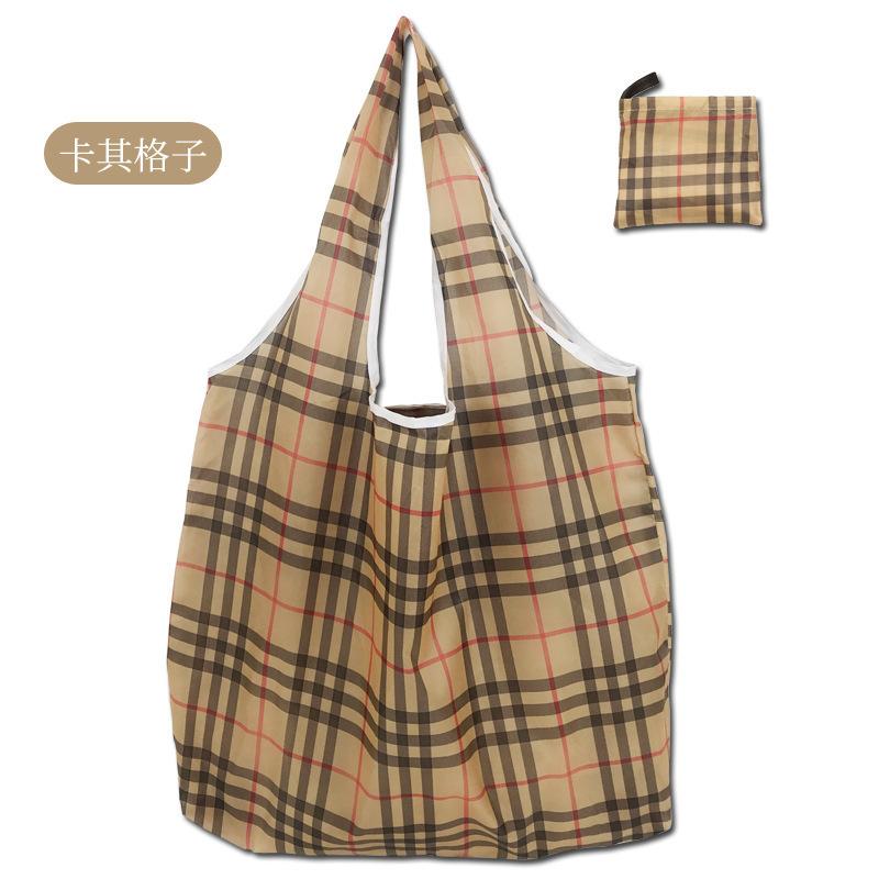 YiLi-Studio Opvouwbare boodschappentas voor dames, Lichtgewicht Waterdichte Herbruikbare Nylon Tote Bag, Draagbare Schoudertas voor Boodschappen