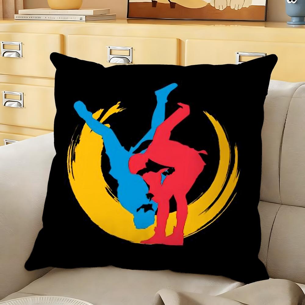 Sports Judo Martial Arts Cushion Cover Soft Durable Reversible Pillow Cover Home Car MultiScene Daily Comfort Pillowcase