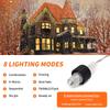 Outdoor Waterproof Curtain String Lights 5 Meters 168 LED Bulbs Suitable for Garden Patio Balcony Decoration and Events