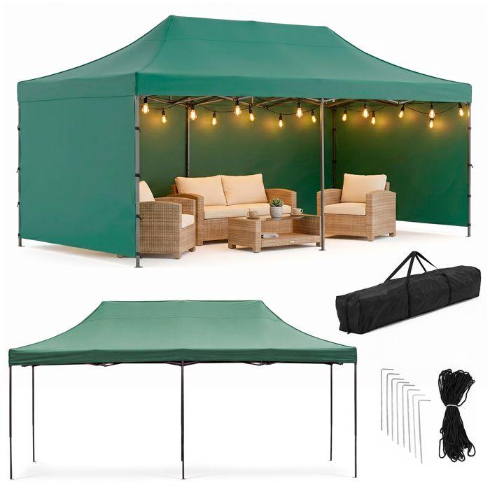 Pavillon pliant - SPRINGOS - GP0007 - 3x6 m - acier anti-corrosion - polyester 420D déperlant