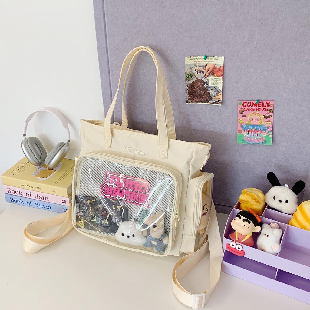 New Light Travel Shopping Portable Crossbody Bag for Women Fashion Design Sweet Girl Ulzzang Cartoon Ita Bag