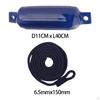Boat Fenders Inflatable Marine 4"x16" with 1.5M Rope Anchor Buoy Waterproof Mooring